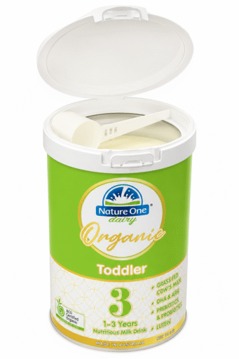 Organic toddler milk powder canister